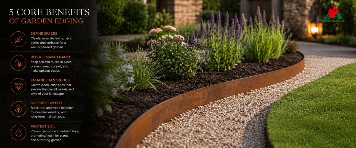corten metal edging for sale 